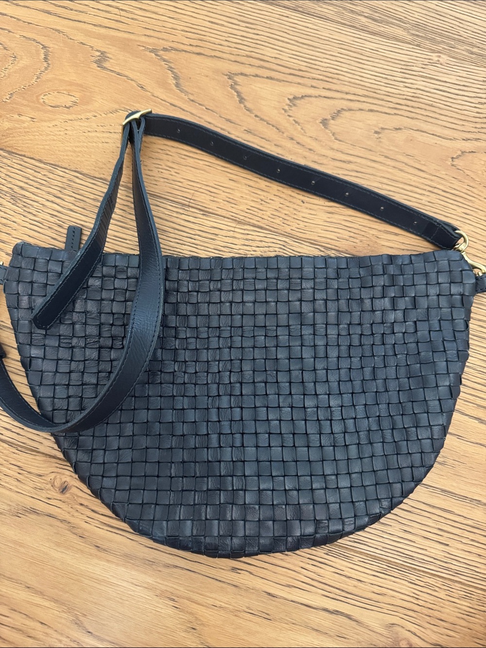 Clare V Grand Fanny Woven Navy Leather - Picture 6 of 6